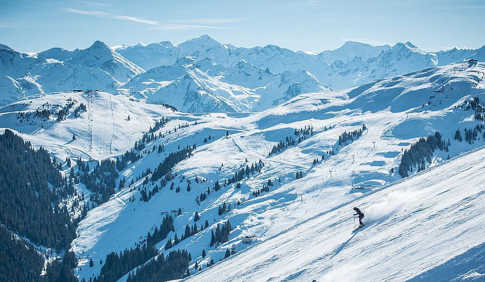 skiing in the Alps of Kitzbühel